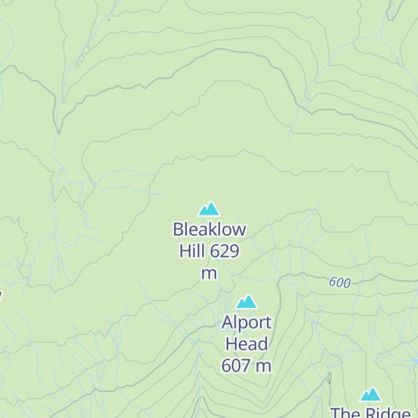 Map of Bleaklow Hill