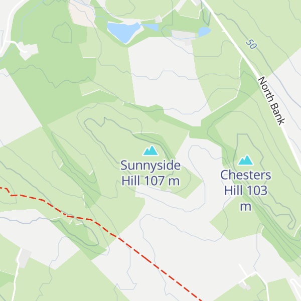 Map of Sunnyside Hill