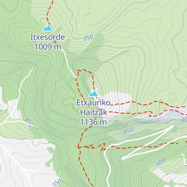 Map of Etxauriko Haitzak