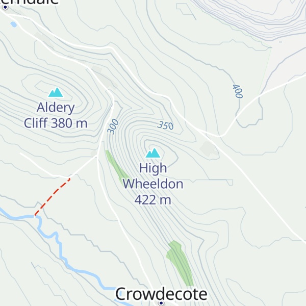 Map of High Wheeldon