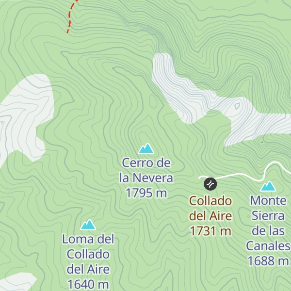 Map of Refugio Cerro de la Nevera