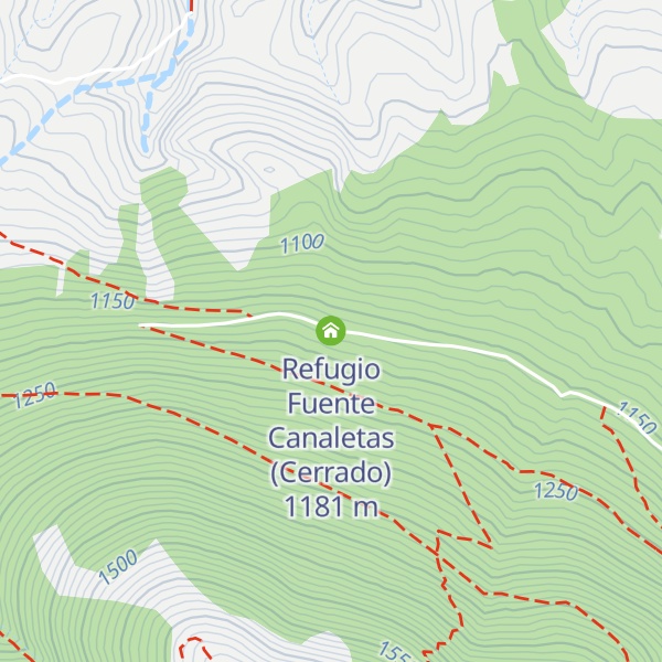 Map of Refugio Fuente Canaletas (Cerrado)