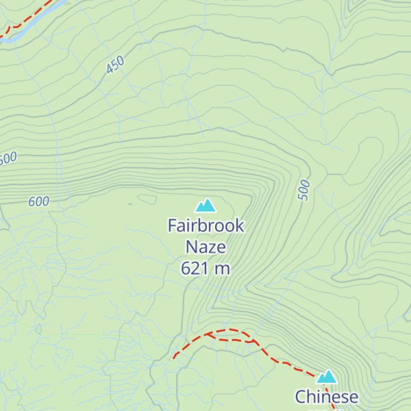 Map of Fairbrook Naze