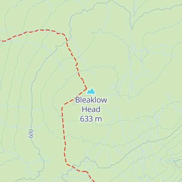 Map of Bleaklow Head