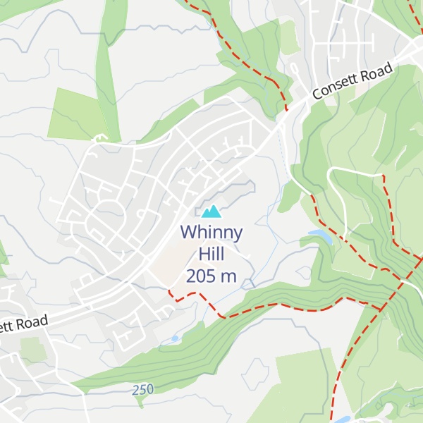Map of Whinny Hill