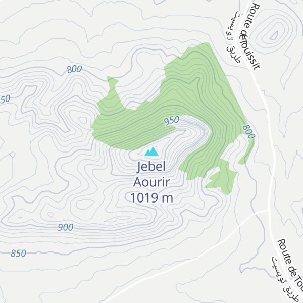 Map of Jebel Aourir