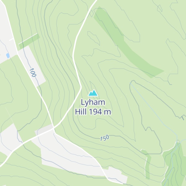 Map of Lyham Hill