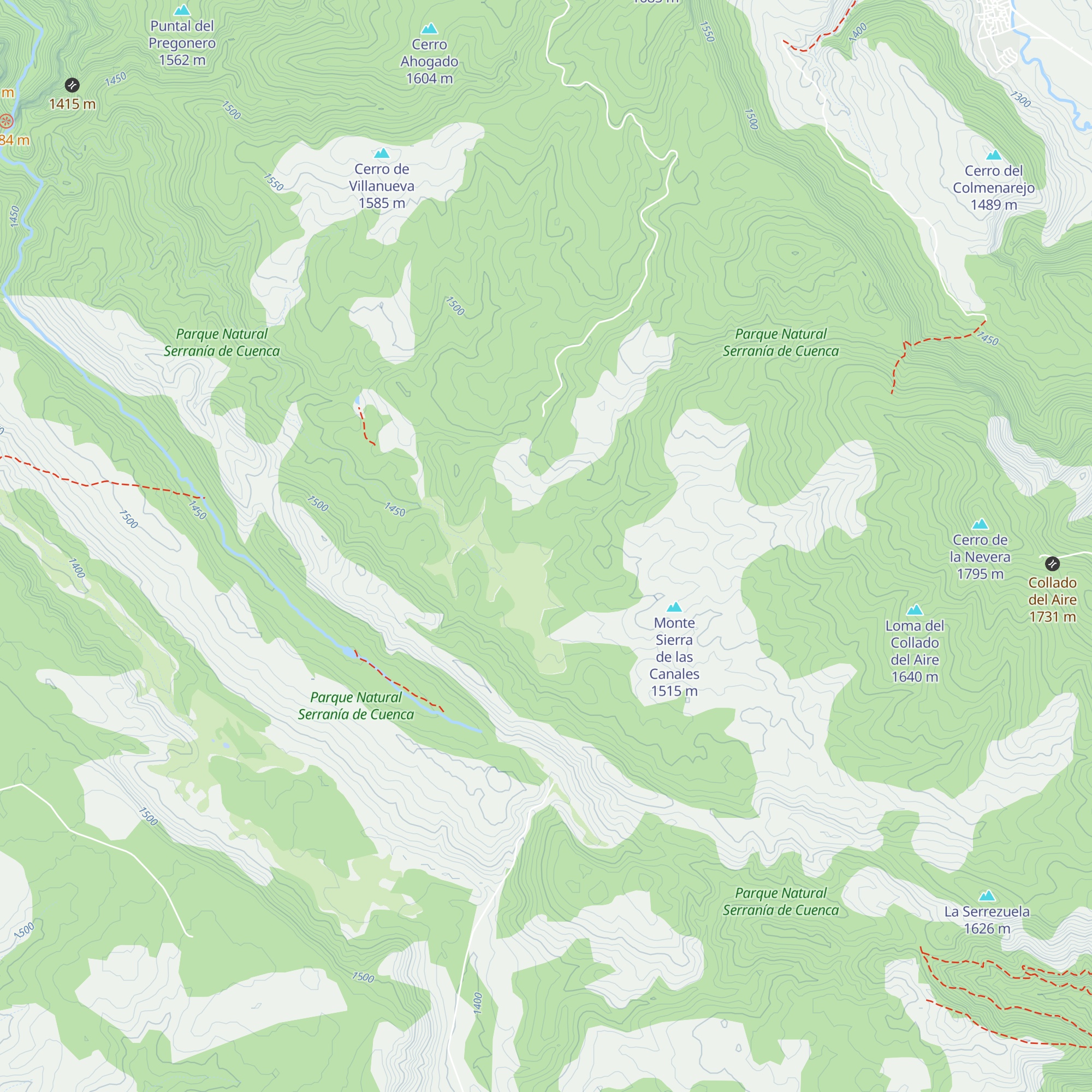 Refugio La Alconera map