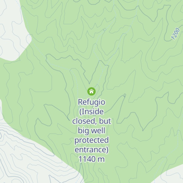 Map of Refugio (Inside closed, but big well protected entrance)