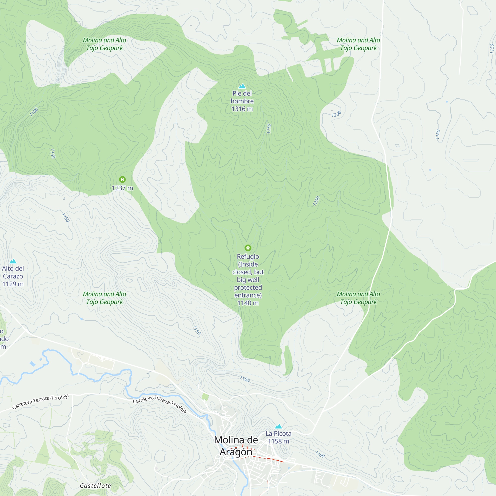 Refugio (Inside closed, but big well protected entrance) map