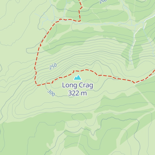 Map of Long Crag