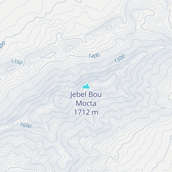 Map of Jebel Bou Mocta