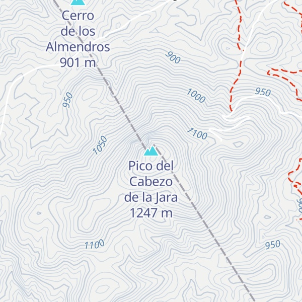 Map of Pico del Cabezo de la Jara