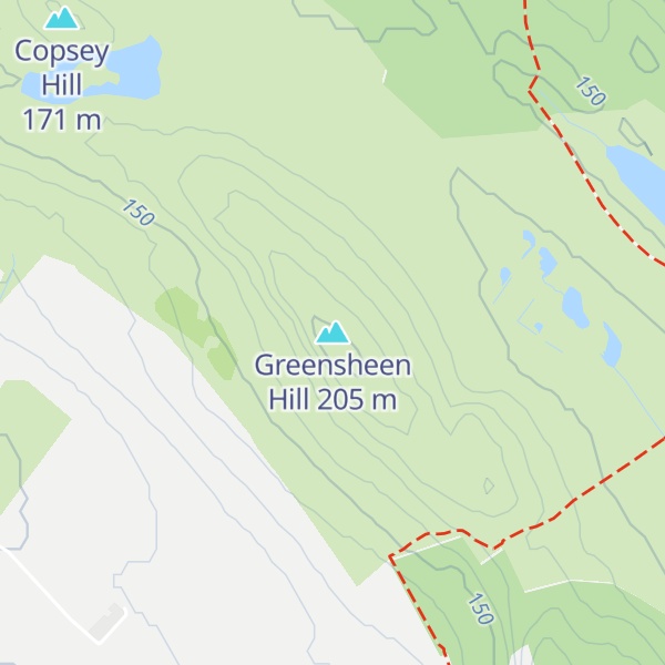 Map of Greensheen Hill