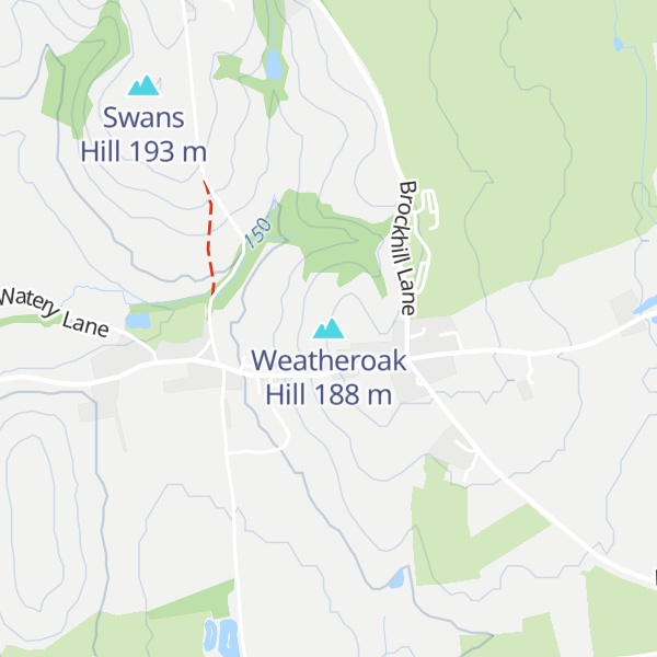Map of Weatheroak Hill