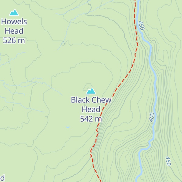 Map of Black Chew Head