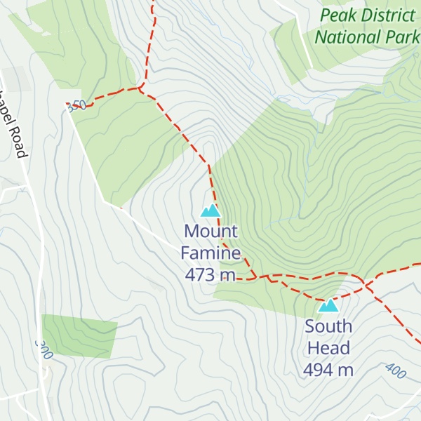 Map of Mount Famine
