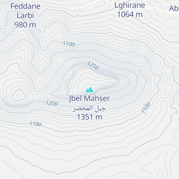 Map of Jbel Mahser جبل المحصر
