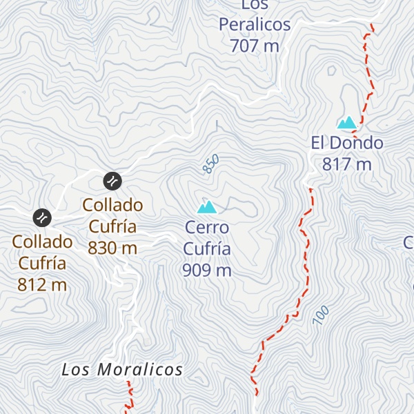 Map of Cerro Cufría
