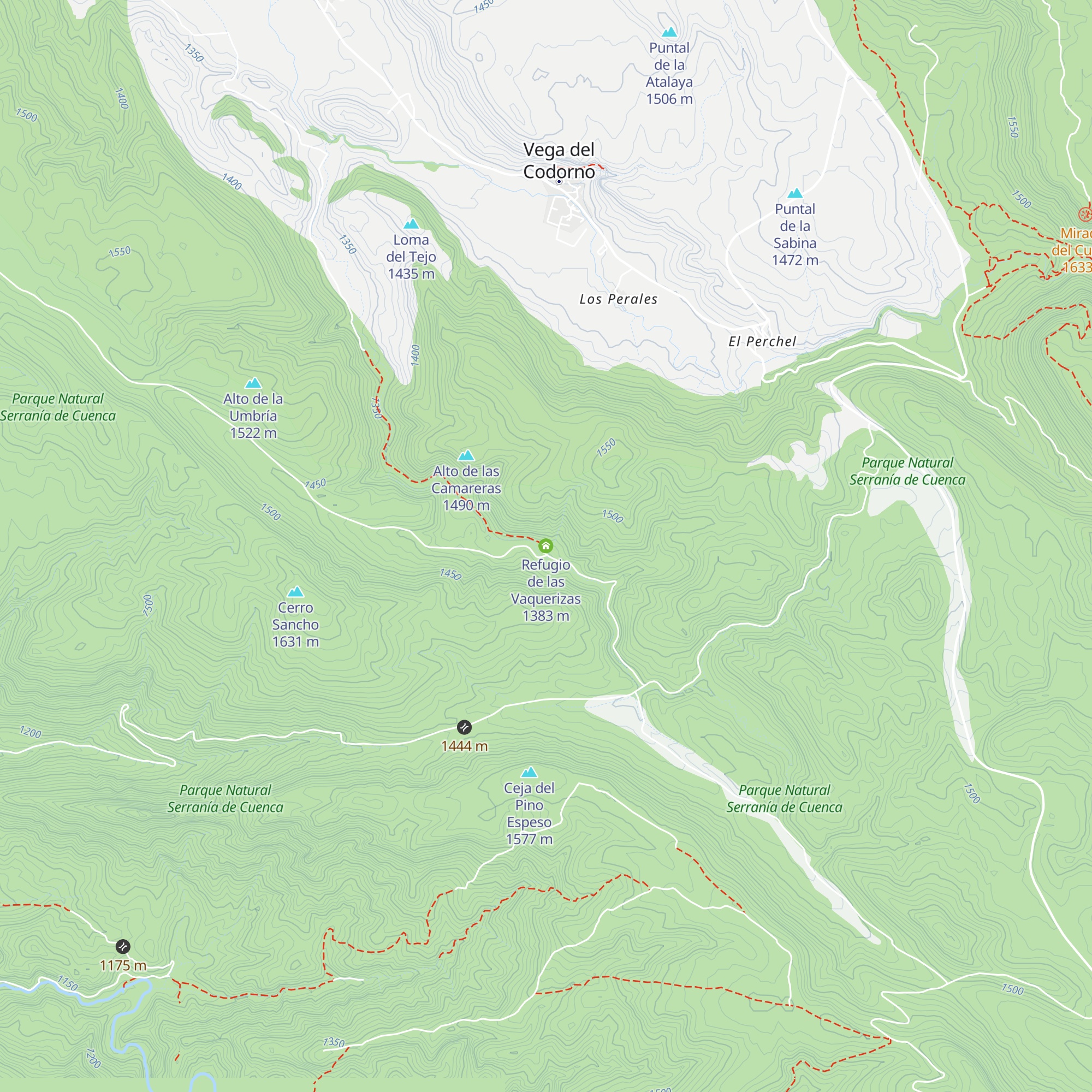 Refugio de las Vaquerizas map