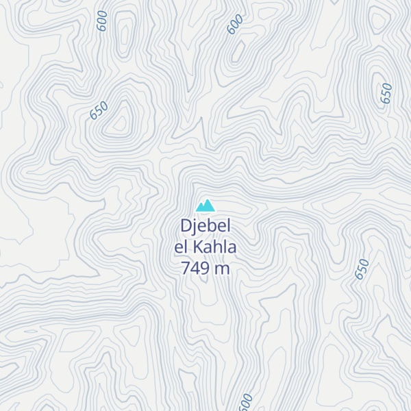 Map of Djebel el Kahla