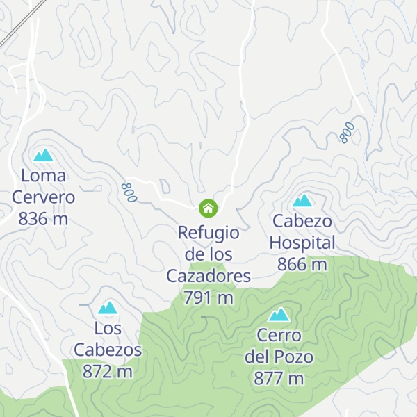 Map of Refugio de los Cazadores