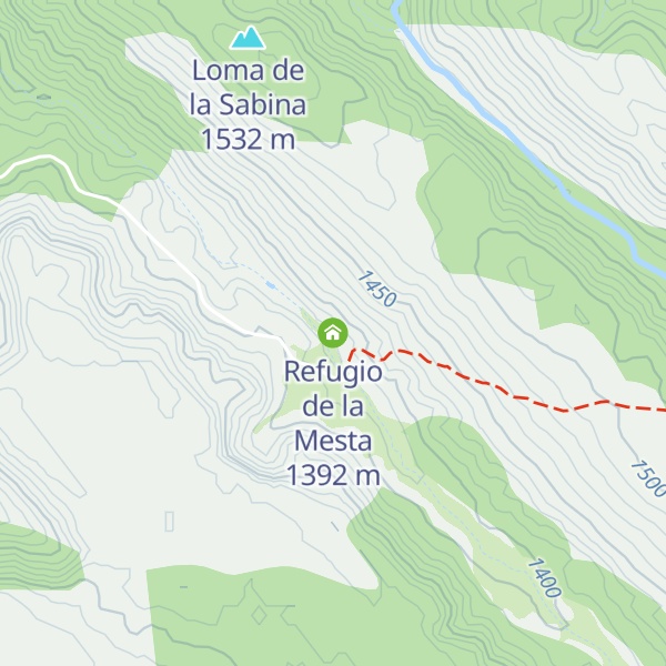 Map of Refugio de la Mesta