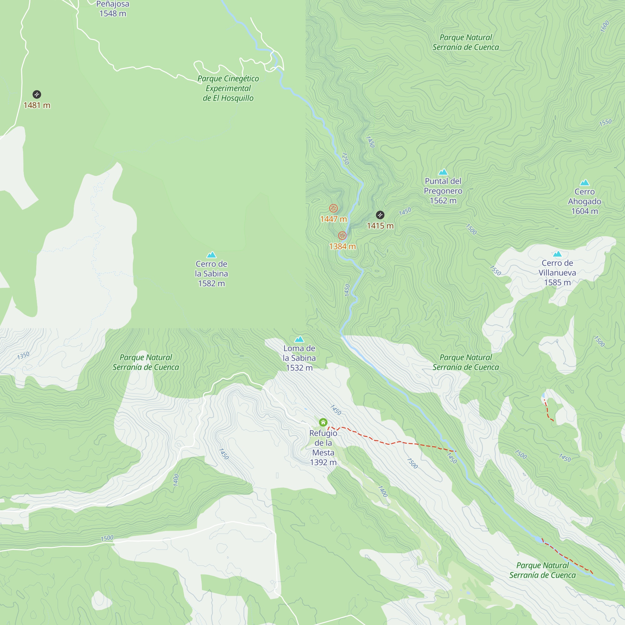 Refugio de El Pozarrón map