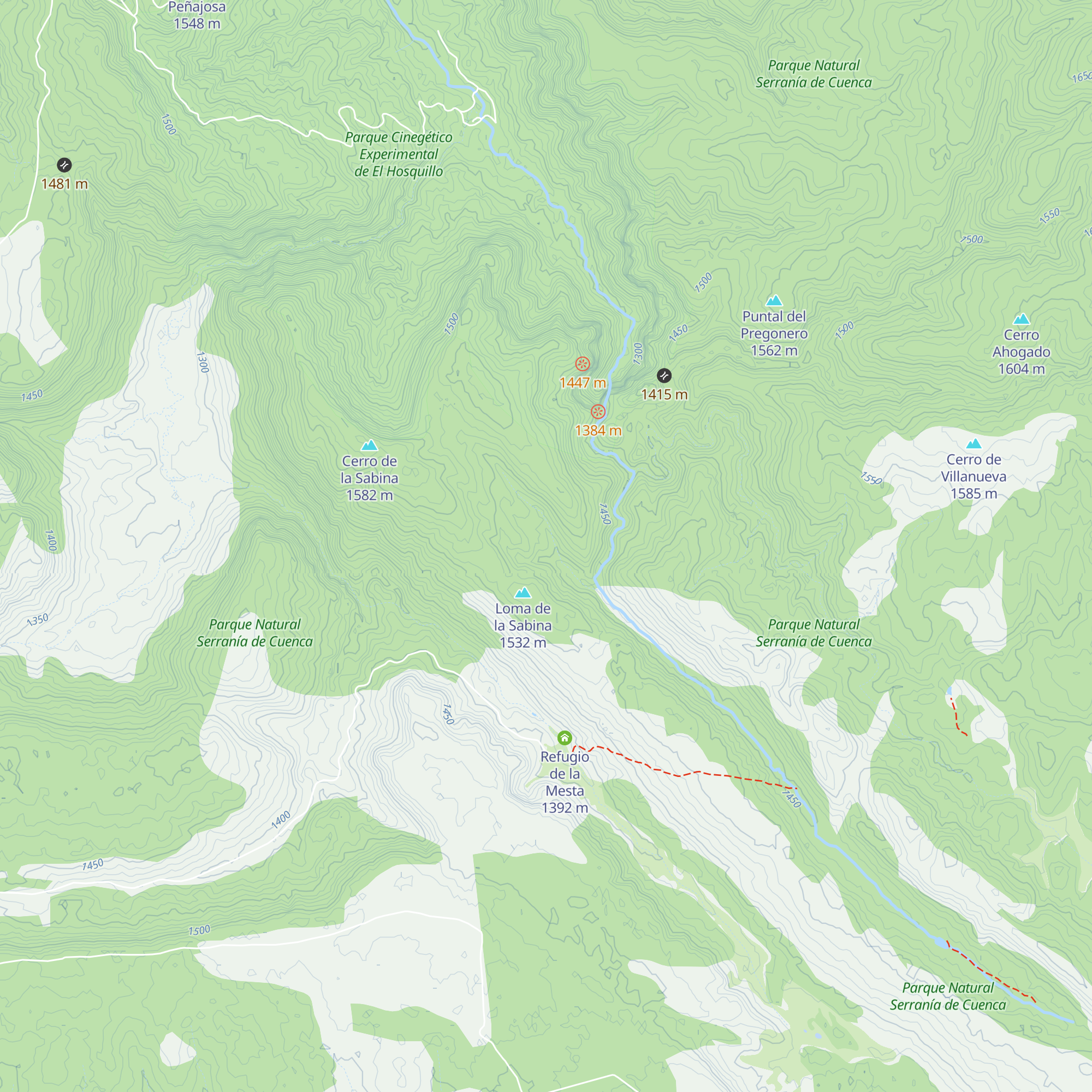 Refugio de El Pozarrón map