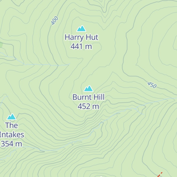 Map of Burnt Hill