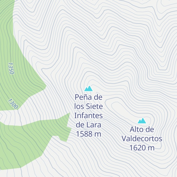 Map of Peña de los Siete Infantes de Lara