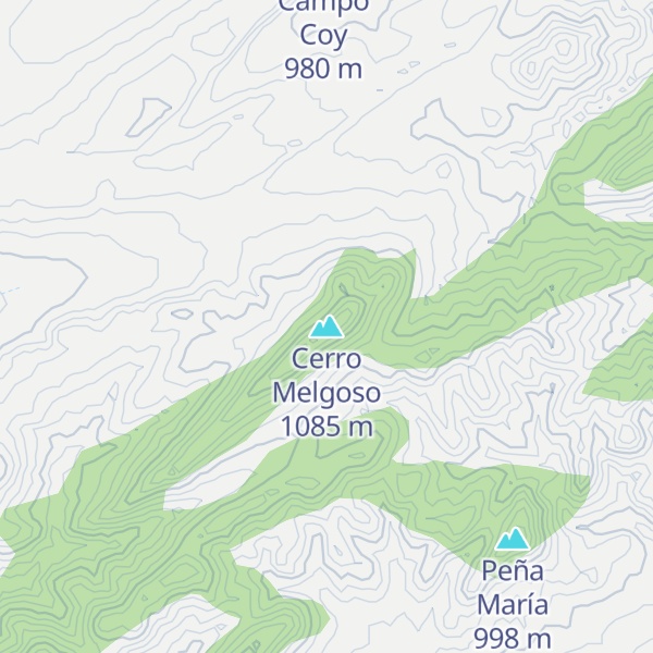 Map of Cerro Melgoso