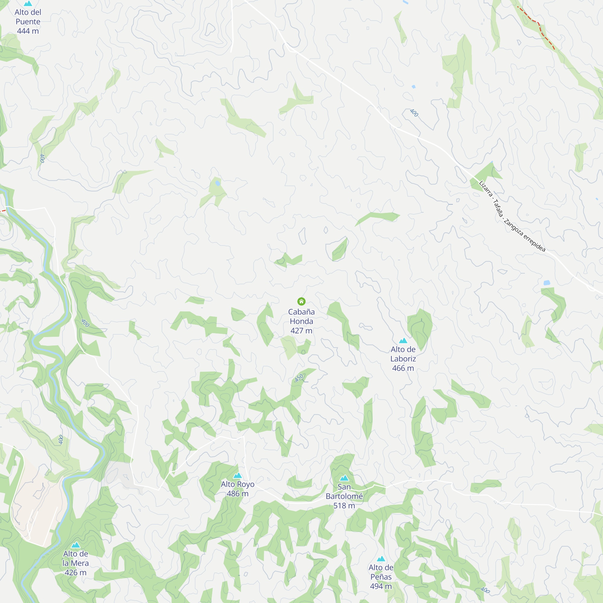 Cabaña Honda map