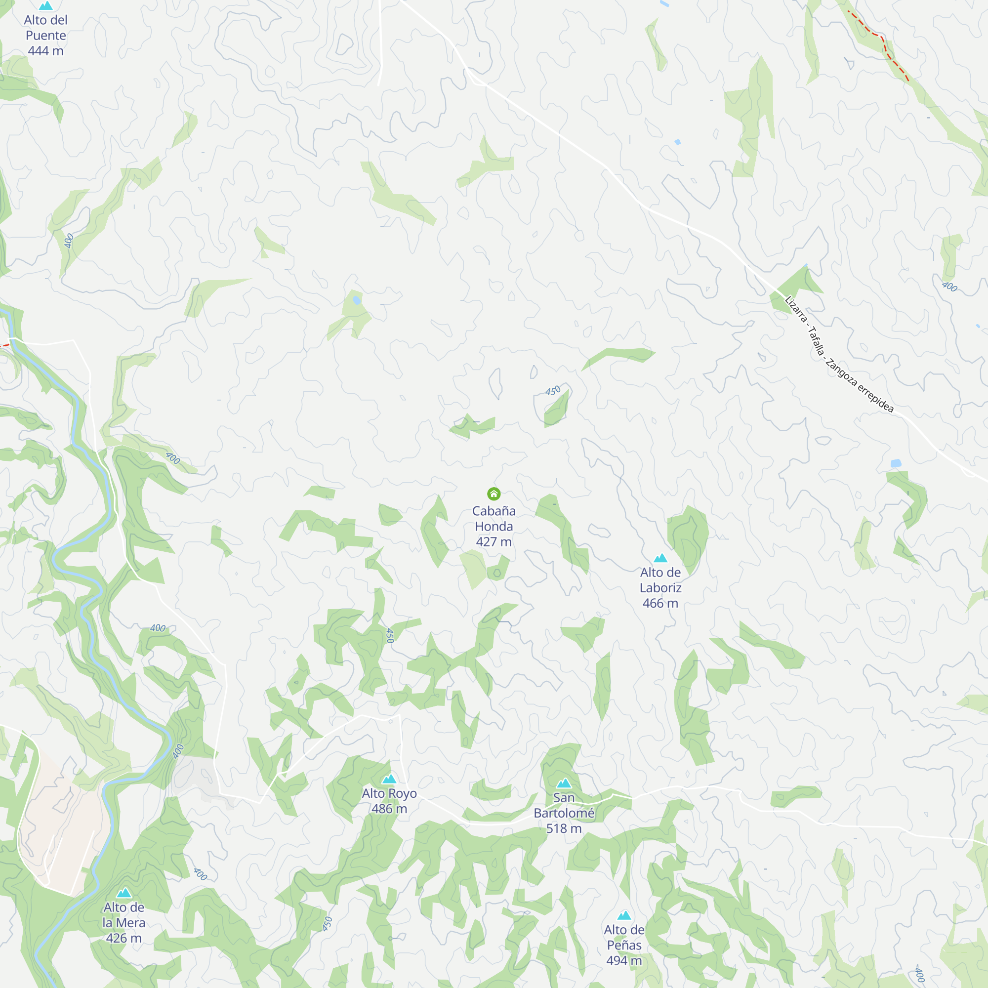 Cabaña Honda map