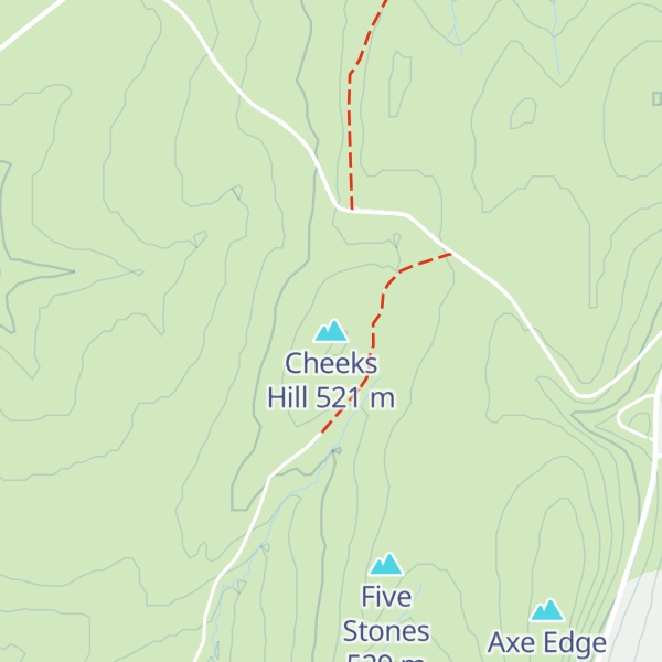 Map of Cheeks Hill