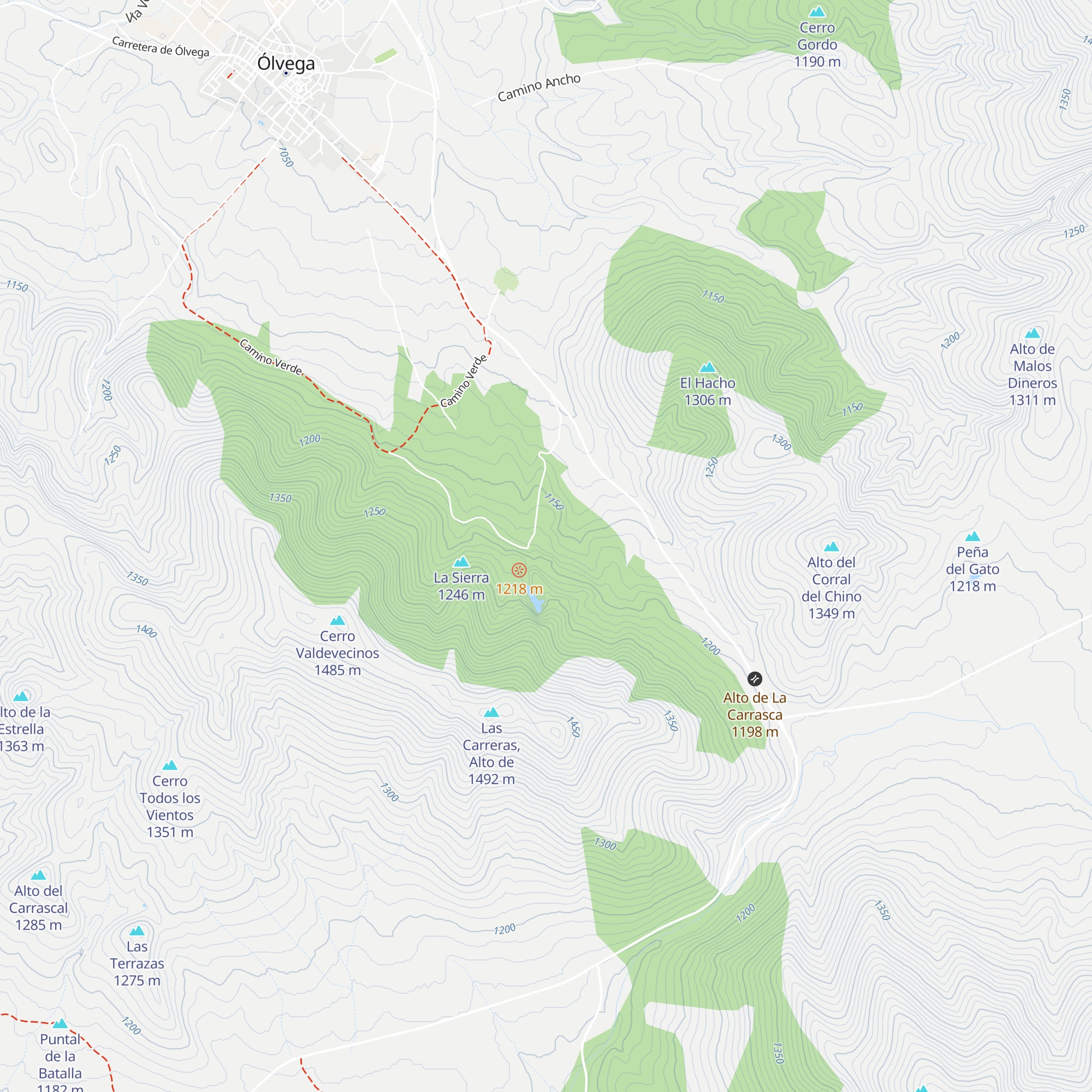 Refugio de la Mina map