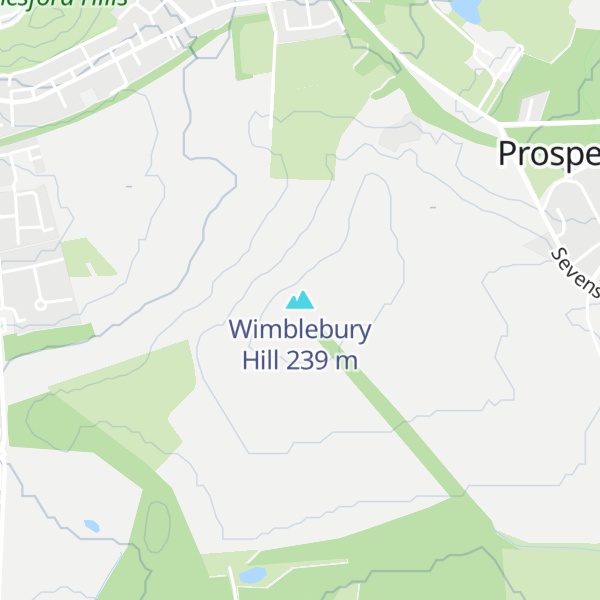 Map of Wimblebury Hill