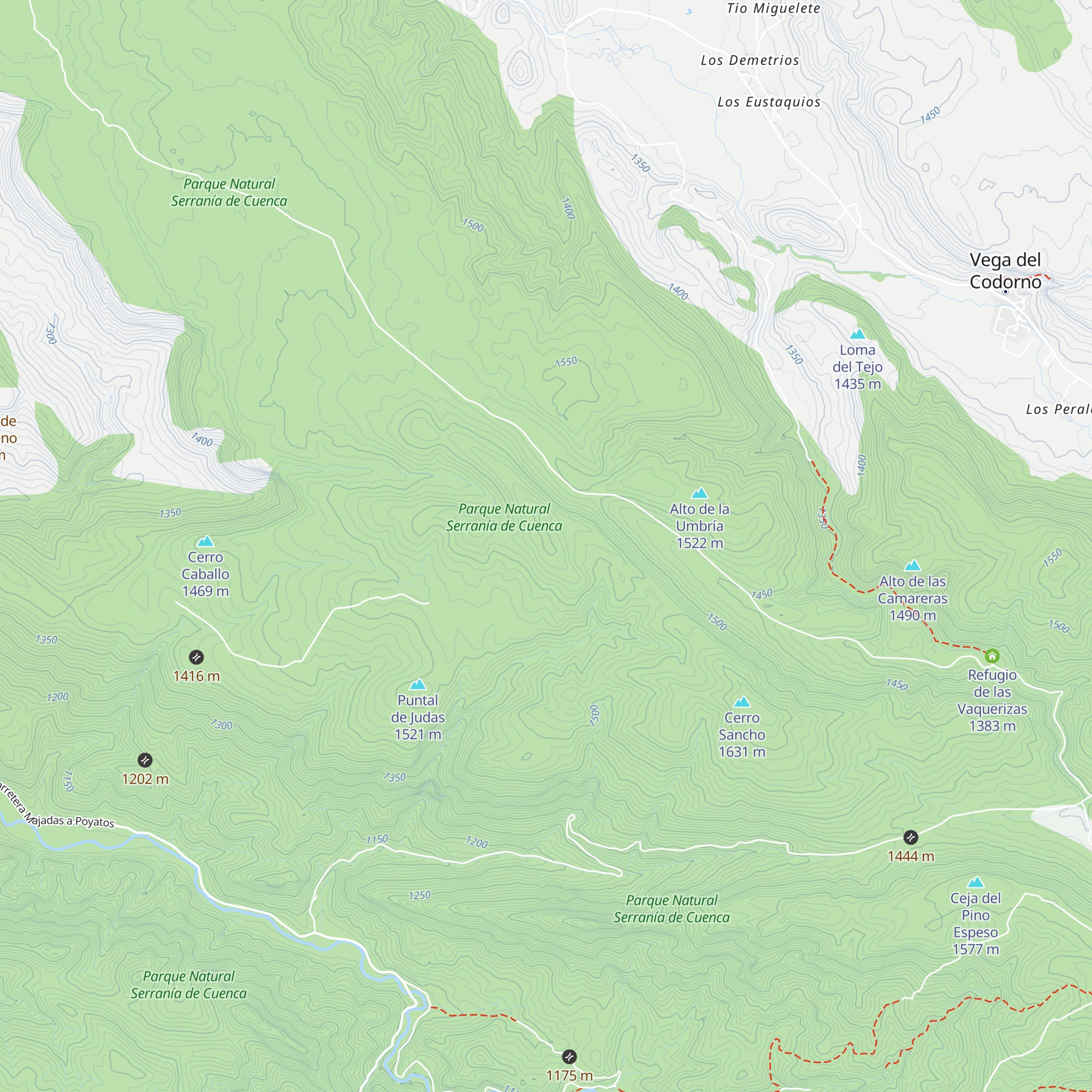 Refugio forestal «Majada del Tío Ildefonso» map