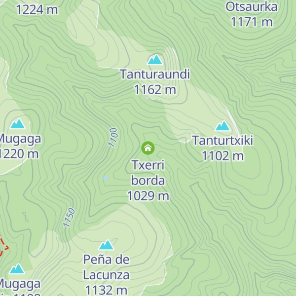 Map of Txerri borda