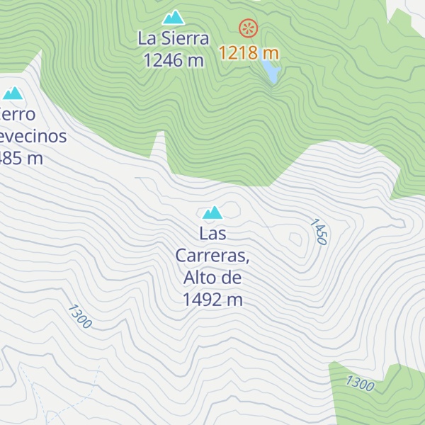 Map of Las Carreras, Alto de