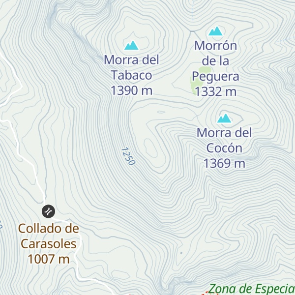 Map of Morra de los Trancos