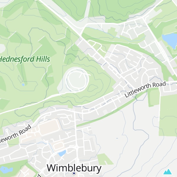 Map of Hednesford Hills