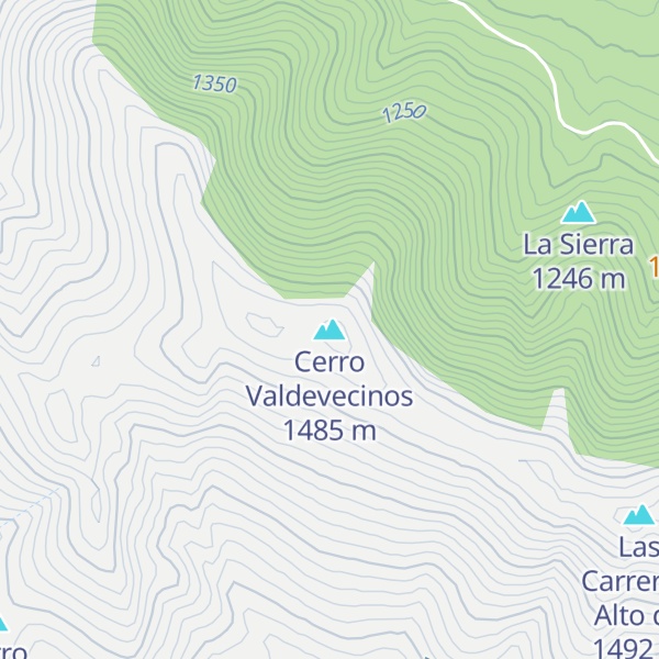 Map of Cerro Valdevecinos