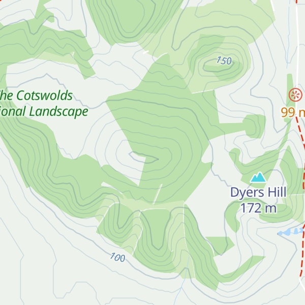 Map of Alderton Hill
