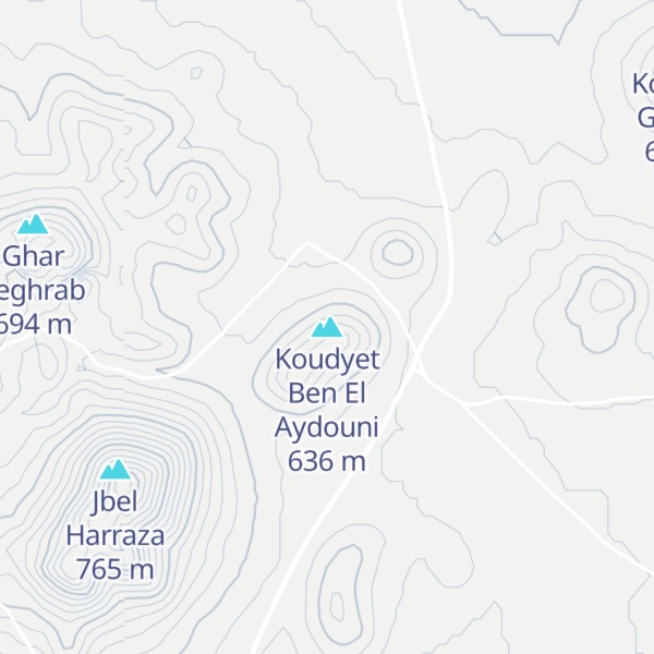 Map of Koudyet Ben El Aydouni