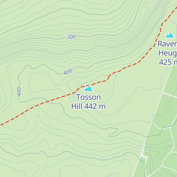 Map of Tosson Hill