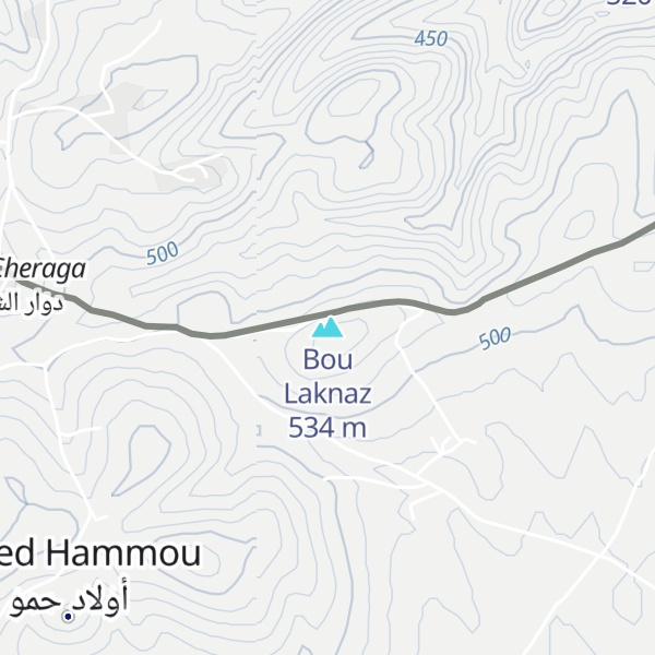 Map of Bou Laknaz