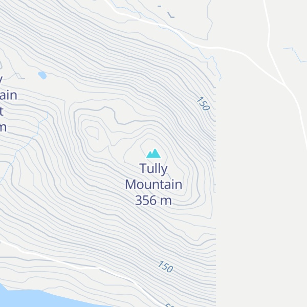 Map of Tully Mountain