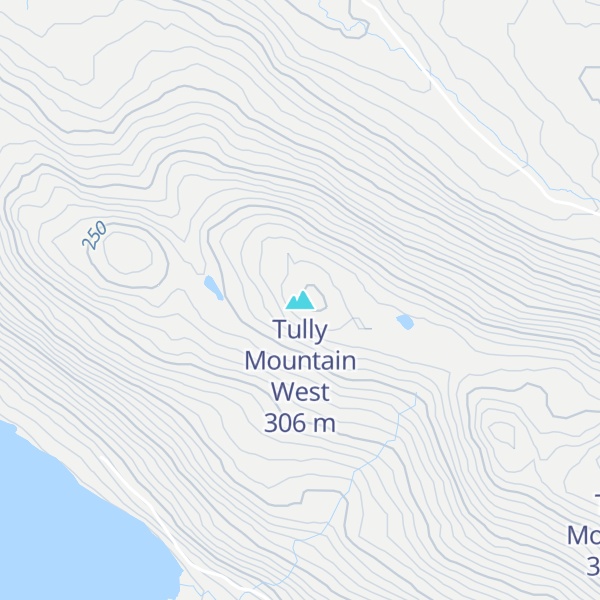 Map of Tully Mountain West