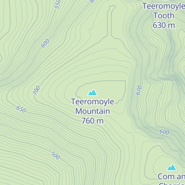 Map of Teeromoyle Mountain